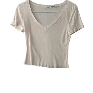 Michael Stars Blush Pink V-Neck Short Sleeve Tee – Size OS